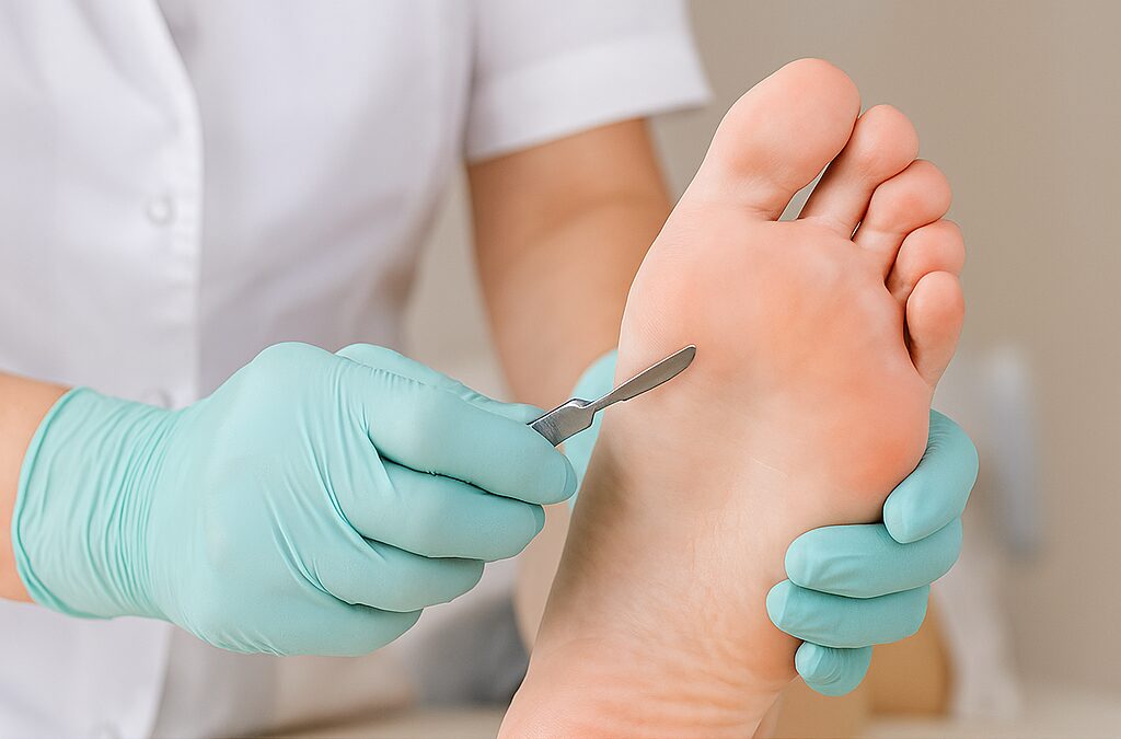 Retrait de cors et callosités par une infirmière en podologie au Québec